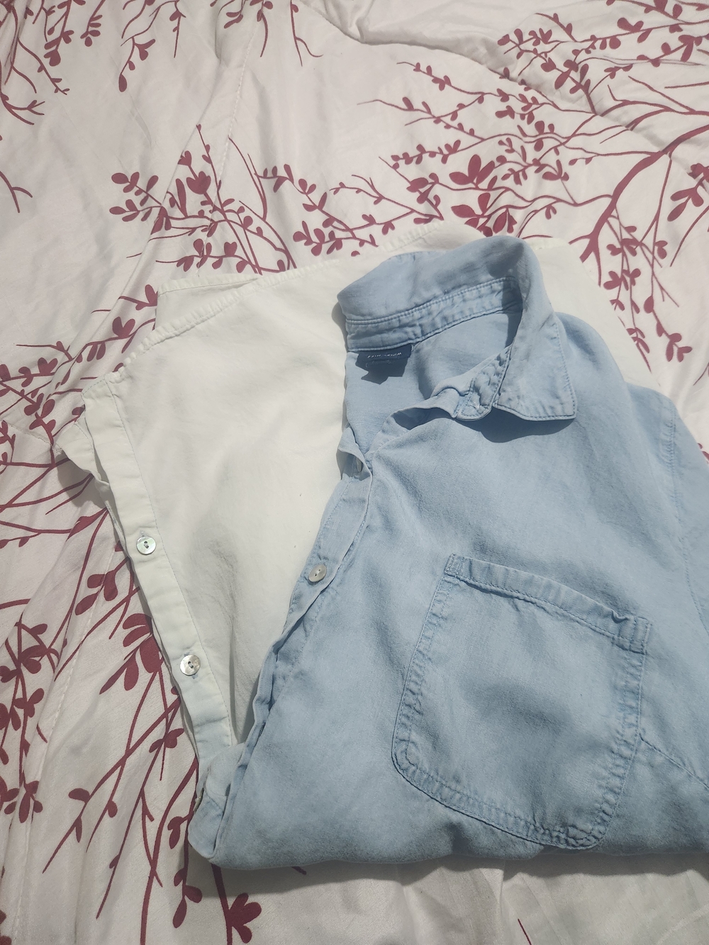 J. Jill Light Blue to White Ombre Button-Down Shirt - Picture 3 of 11